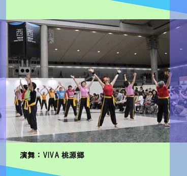 37回デザインフェスタ出演、「VIVA桃源郷」の演舞の写真